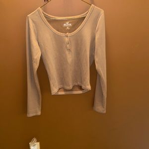 Hollister Cropped Button Long sleeve shirt